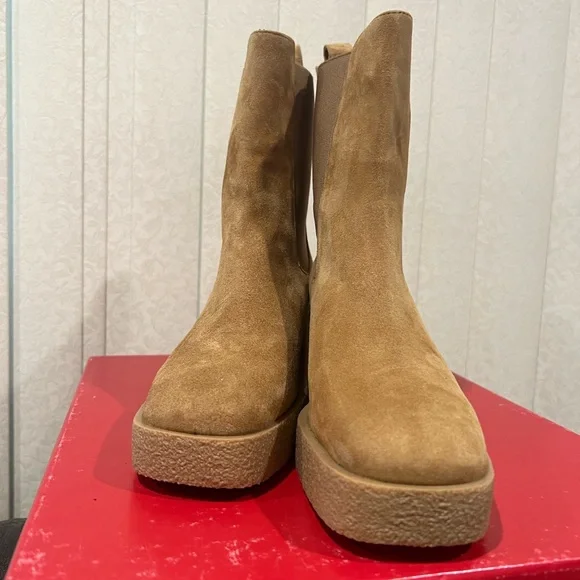 NEW STAUD Cybil Suede tan ankle Boots